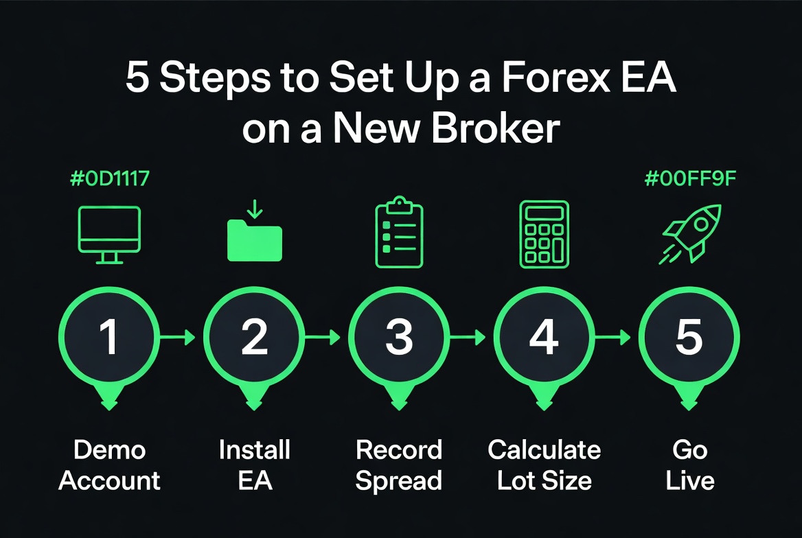 how to set up forex EA on new broker step by step MT4 MT5
